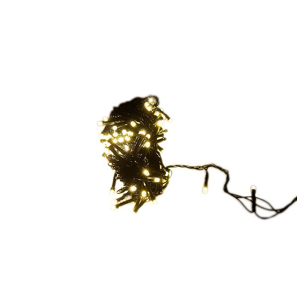 Pisca Pisca Natalino Amarelo 8 Funções com 100 Leds 10 Metros 220V