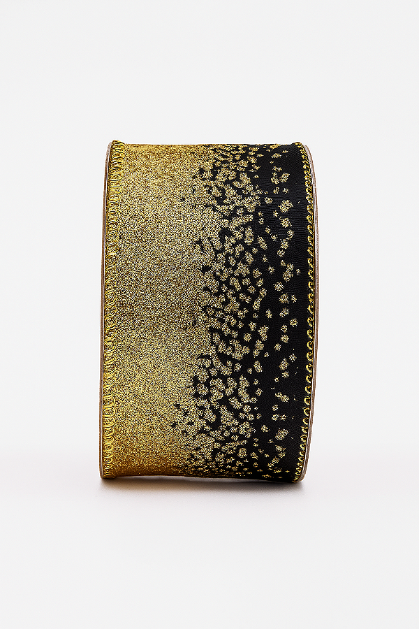 Fita Aramada Trabalhada Azul/Ouro 6,3X9,14