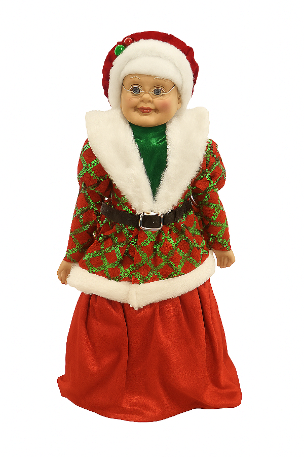Mamãe Noel Vermelho/Verde 45CM