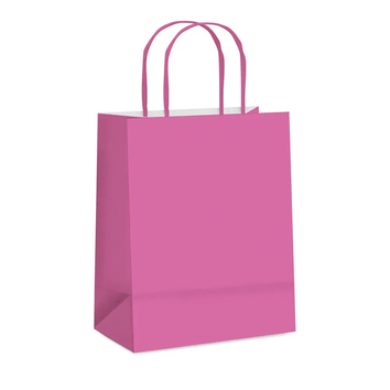 Sacola de Papel Rosa 25x31x10CM - 10 Unidades
