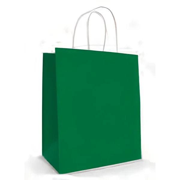 Sacola de Papel Verde Escuro 25x31x10CM - 10 Unidades