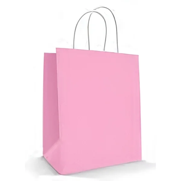 Sacola de Papel Rosa Claro 25x31x10CM - 10 Unidades