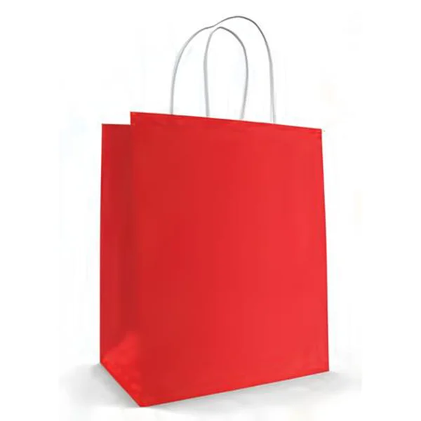 Sacola de Papel Vermelho 33x31x10CM - 10 Unidades