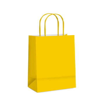 Sacola de Papel Amarela 33x31x10CM - 10 Unidades