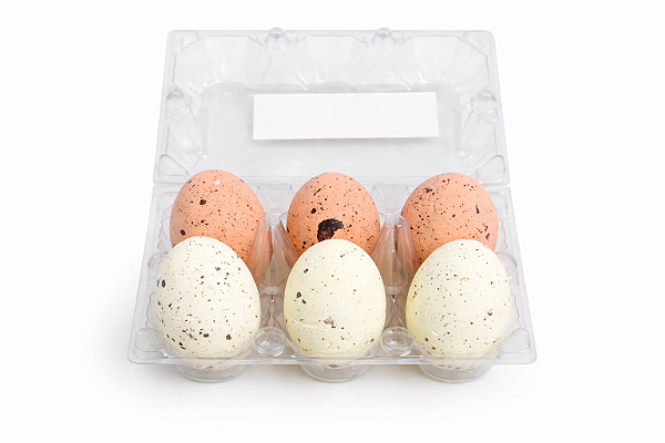 Cartela de Ovos Enfeite Páscoa Marrom e Bege 6x4CM ( 6 Unidades )