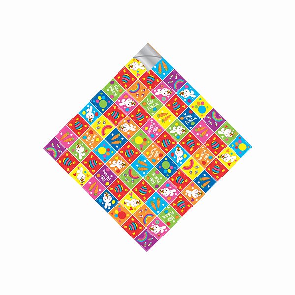 Saco Para Ovo de Páscoa Pratik Metalizado Happy 35cmx35cm 25fls Multicor