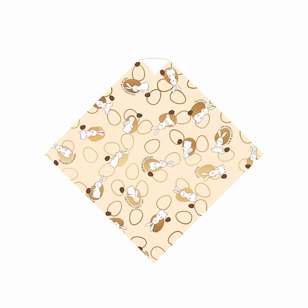 Saco Para Ovo de Páscoa Pratik Perolado Carinho e Docinho 35cmx35cm 25fls Barbante