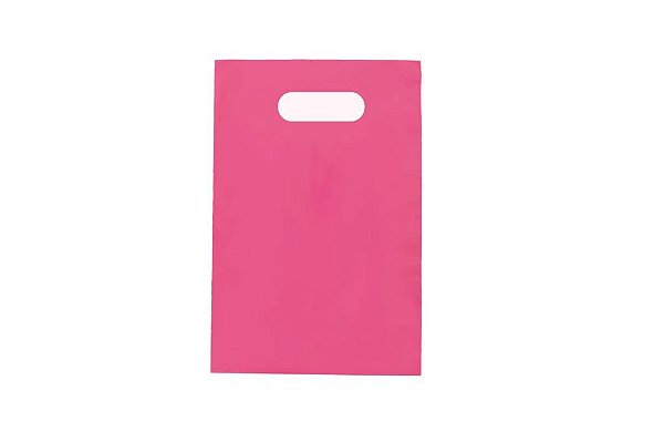 Sacola Boca Vazada Reciclada Rosa 25x35 - 70 Unidades