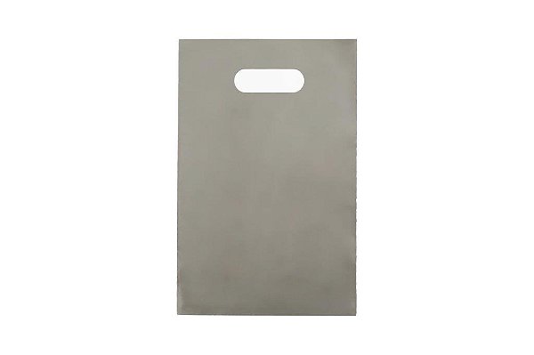 Sacola Boca Vazada Reciclada Prata 30x40 - 60 Unidades
