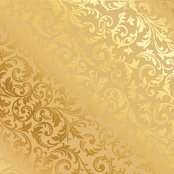 Saco para Presente Metal Arabesco Ouro 35X54CM - 50 Unidades