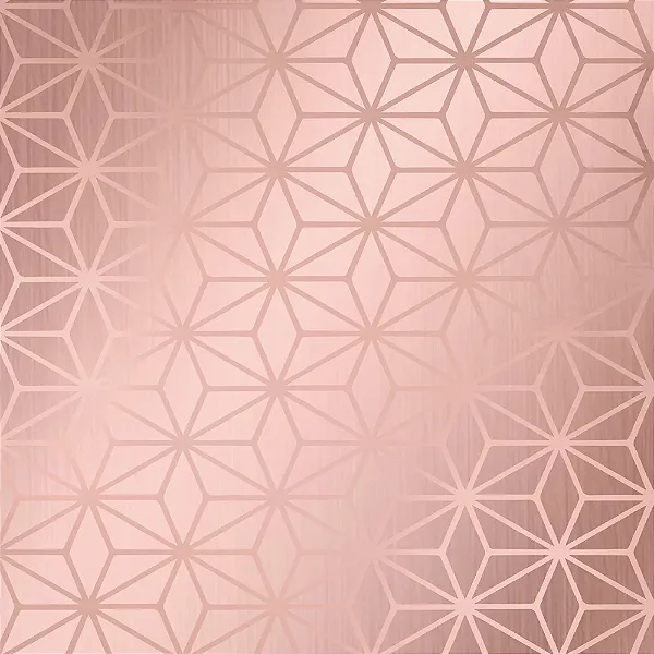 Saco para Presente Metal Star Rose Gold 35X54CM - 50 Unidades