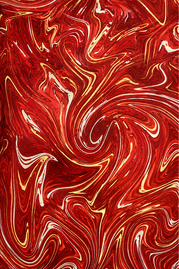 Saco para Presente Metalizado Mármore Vermelho 35X54CM - 50 Unidades