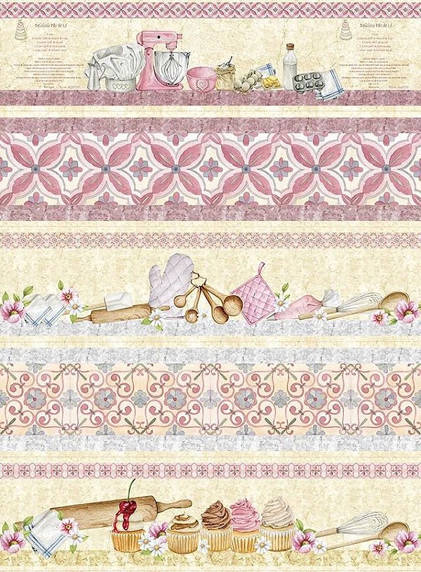 BR054 Barrado Tricoline Faixa Sweet Home