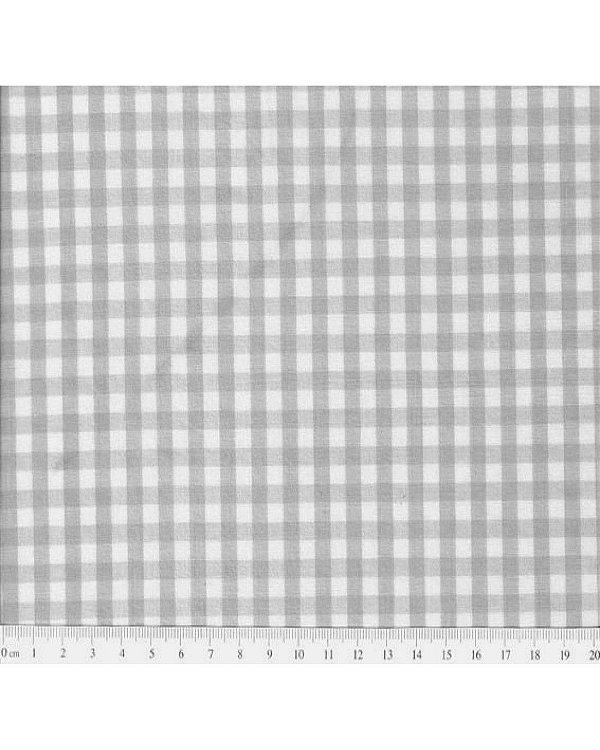 Tricoline Xadrez Fio Tinto Cinza (9 XM)