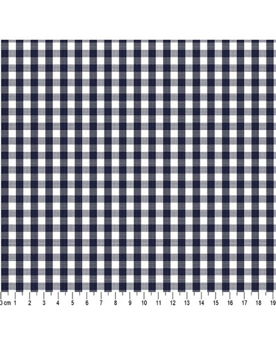Tricoline Xadrez Fio Tinto Azul Marinho (9 XM)