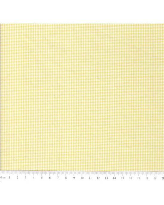 Tricoline Xadrez Fio Tinto Amarelo (1 XM)