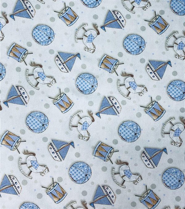 TC054 Tricoline Brinquedos Baby Azul