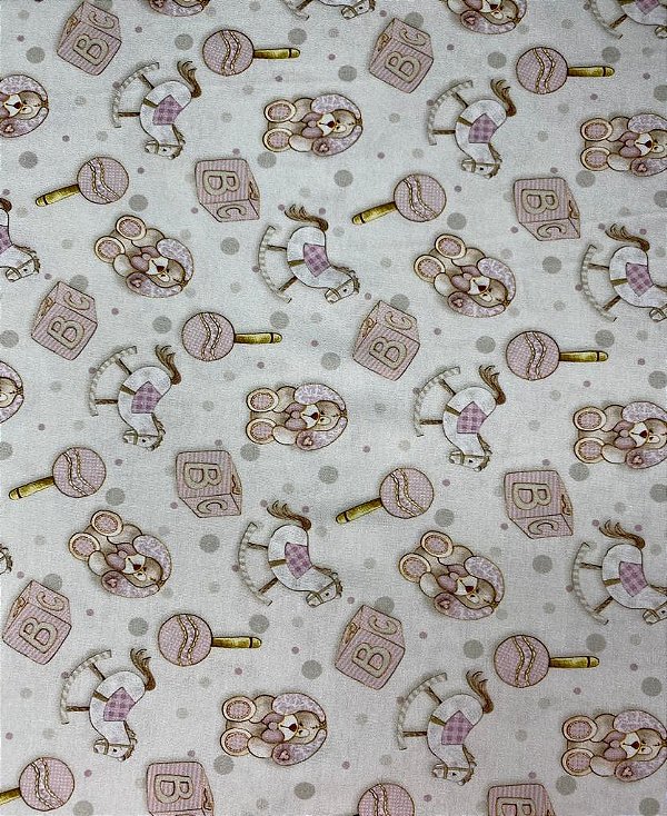 TC066 Tricoline Brinquedos Baby Rosa