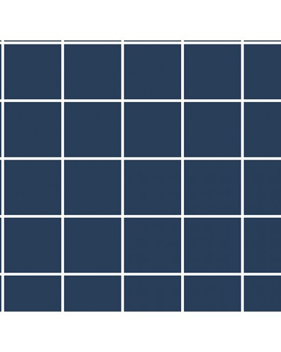 Tricoline Grid Azul Marinho Claro