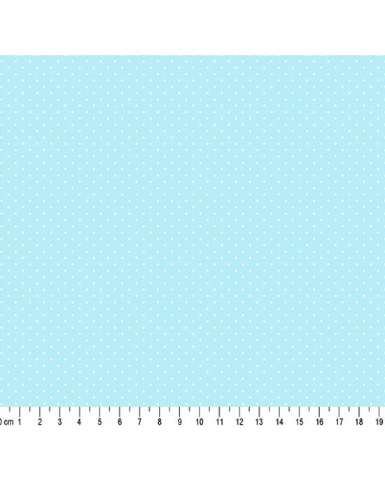 Tricoline Poá Azul Bebê