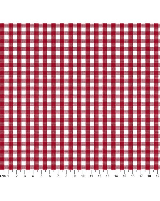 Tricoline Xadrez Fio Tinto Vermelho (9 XM) 1 METRO