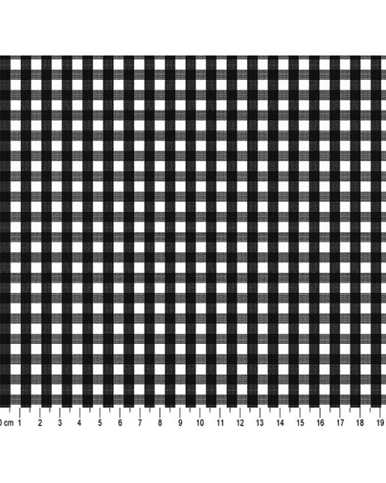Tricoline Xadrez Fio Tinto Preto (9 XM) 1 METRO