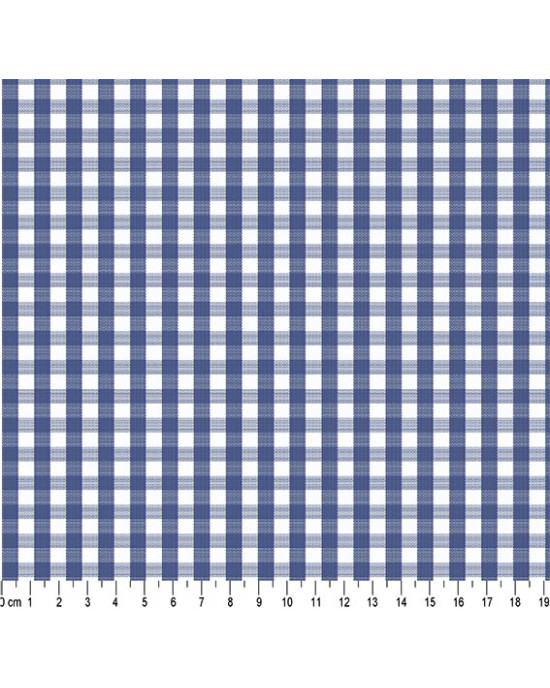 Tricoline Xadrez Fio Tinto Azul Royal (9 XM) 1 METRO