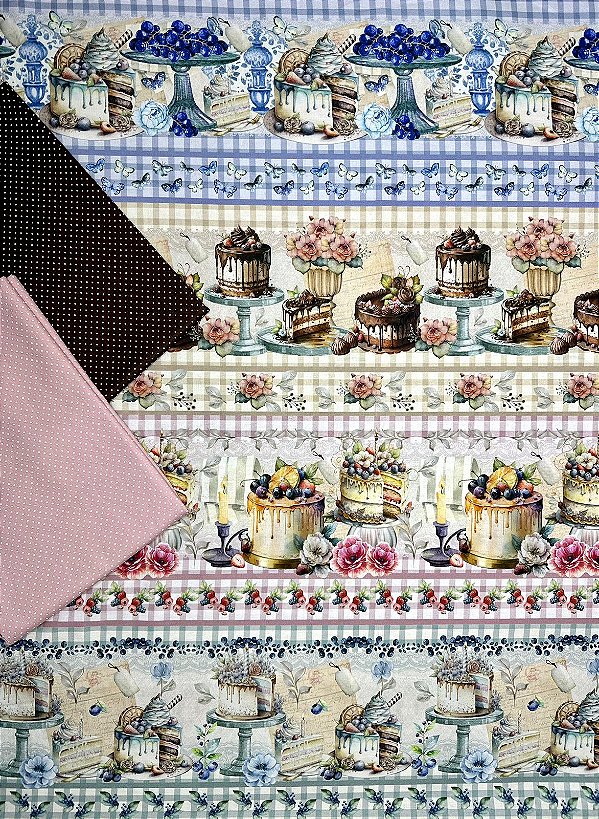 BR095 Kit Barrado Sobremesas Fundo Xadrez