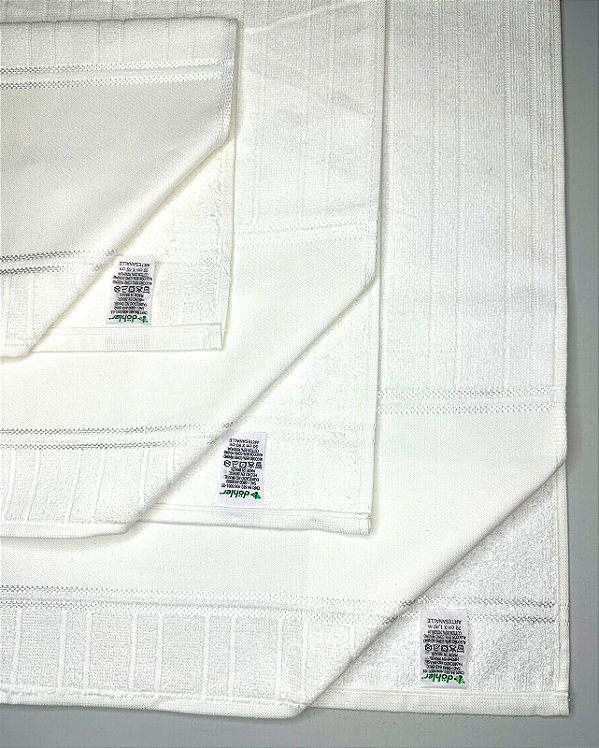 Kit Toalhas Velour Artesanalle Liso - Branca (3 peças)