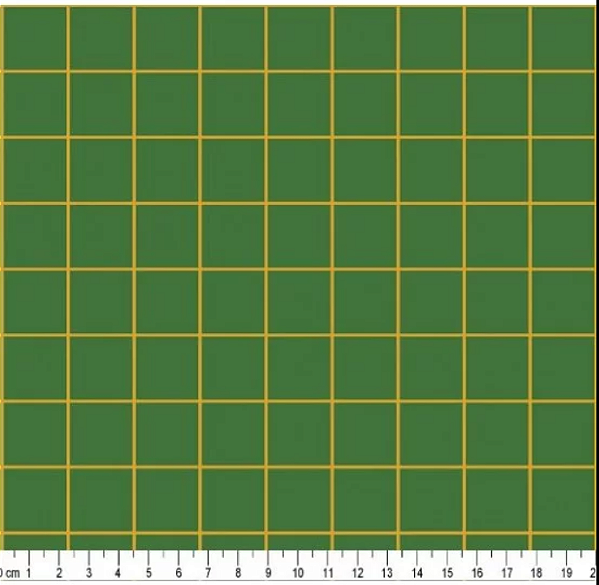 Tricoline Grid Gold Natal - Verde (Miúdo)