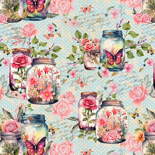 TC020 Tricoline Digital Flores no Pote (MC)