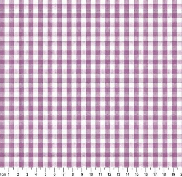 Tricoline Xadrez Fio Tinto Roxo (9 XM) 1 METRO