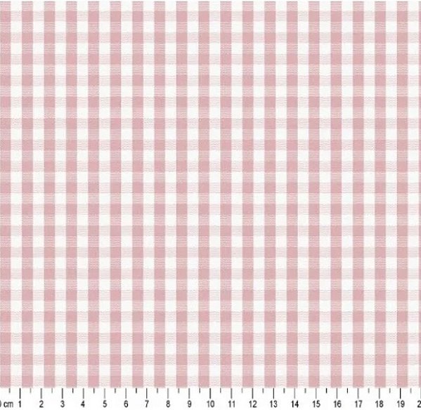 Tricoline Xadrez Fio Tinto Rose (9 XM)