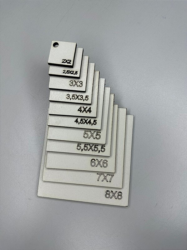 Kit Régua MDF - Caixinha de Leite (11 tamanhos) BRANCA