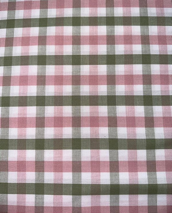 Xadrez Fio Tinto Verde com Rosa (20 XM)