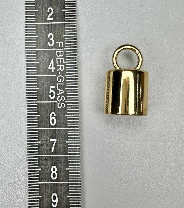 123 - Terminal para Tassel - 25 mm Ouro EG295915 -  3 unidades