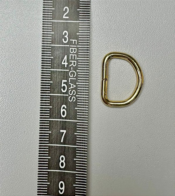 103 - Meia Argola - 16 mm Ouro - 6 unidades