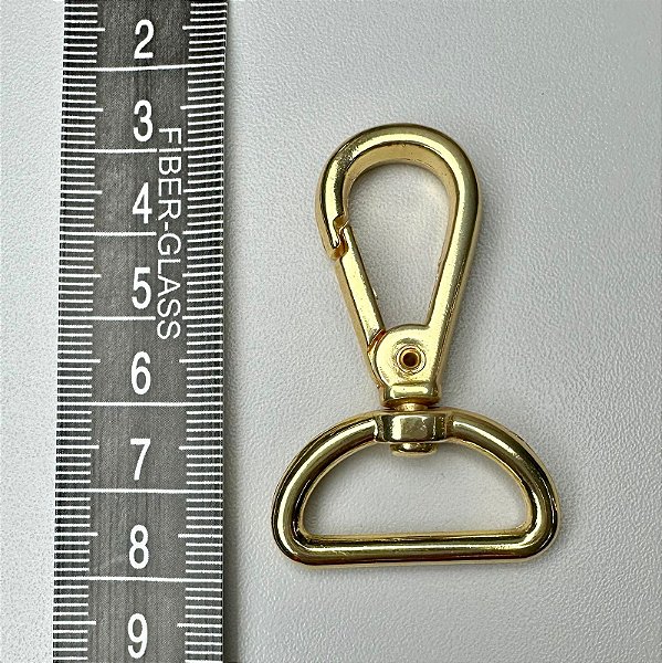 130 - Mosquetão - 25 mm Ouro - 6 unidades