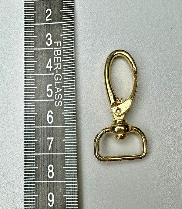 126 - Mosquetão Anzol - 16 mm Ouro - 6 unidades