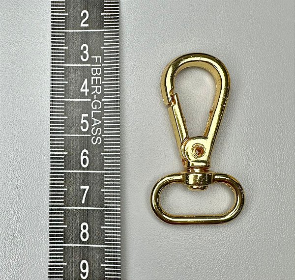 128 - Mosquetão - 20 mm Ouro - 6 unidades