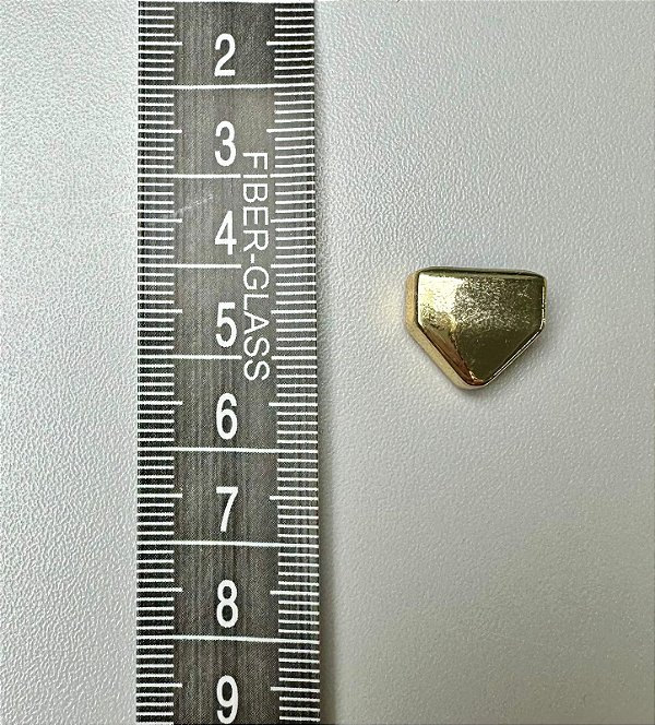 139 - Ponteira 15 mm - Ouro - 6 unidades