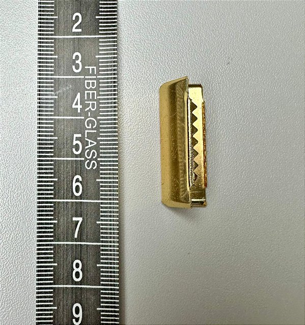 141 - Terminal Zíper Triângulo - 30 mm Ouro EG3835 - 6 unidades