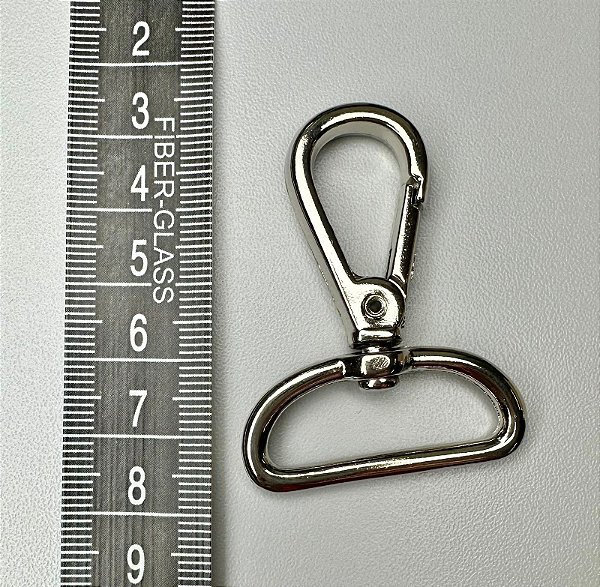 133 - Mosquetão - 30 mm Níquel - 6 unidades