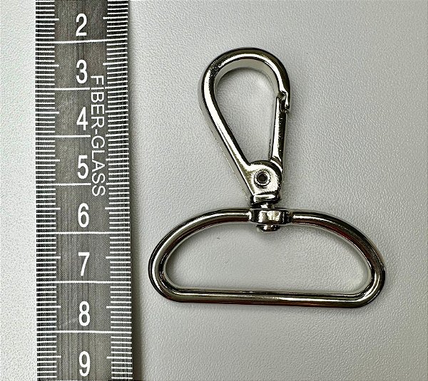 136 - Mosquetão - 40 mm Níquel - 6 unidades