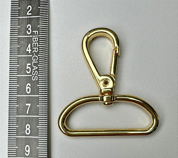 135 - Mosquetão - 40 mm Ouro - 6 unidades