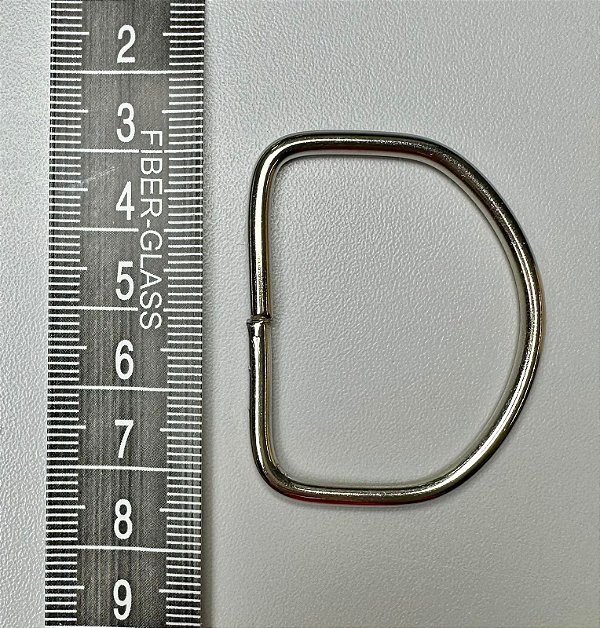 114 - Meia Argola - 38 mm Níquel - 6 unidades