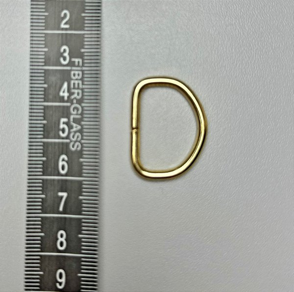 107 - Meia Argola - 22 mm Ouro - 6 unidades