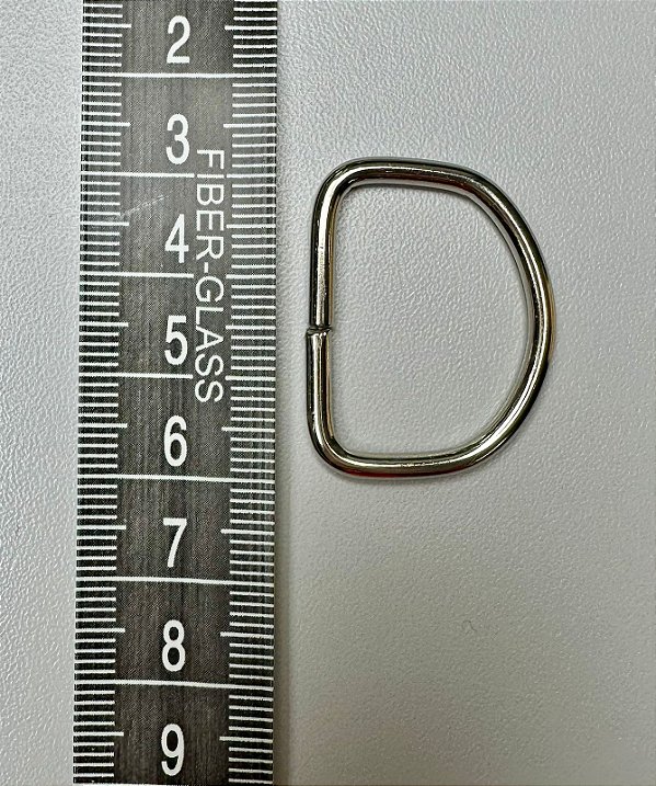 110 - Meia Argola - 25 mm Níquel - 6 unidades