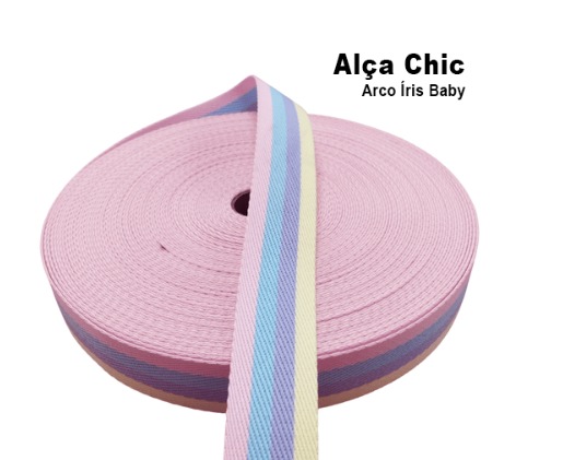 Alça Chick 30 mm Arco-íris (1 metro)