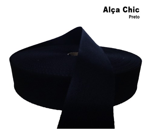 Alça Chick 30 mm Preto (1 metro)